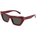 Lunettes sur Grenoble : Lunettes de soleil Saint Laurent SL 467 Lunettes de soleil, Rouge/Gris, 52 mm