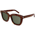 Lunettes sur Grenoble : Lunettes de soleil Saint Laurent SL 465 Lunettes de soleil, Havana/Vert, 51 mm