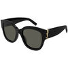 Lunettes de soleil Saint Laurent SL M95/F Lunettes de soleil, Noir/Gris, 56 mm