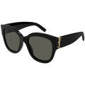 Lunettes sur Grenoble : Lunettes de soleil Saint Laurent SL M95/F Lunettes de soleil, Noir/Gris, 56 mm