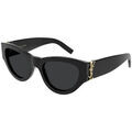 Lunettes sur Grenoble : Lunettes de soleil Saint Laurent SL M94 Lunettes de soleil, Noir/Gris, 53 mm