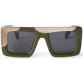 Lunettes sur Grenoble : Lunettes de soleil Off-White OERI069 Seattle Lunettes de soleil, Vert/Gris, 50 mm