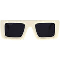Lunettes sur Grenoble : Lunettes de soleil Off-White OERI049 L&eacute;onard Lunettes de soleil, Blanc/Gris, 51 mm Blanc