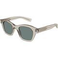 Lunettes sur Grenoble : Lunettes de soleil Saint Laurent SL 592 Lunettes de soleil, Beige/Vert, 47 mm
