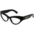 Lunettes de soleil Gucci GG1295O Cadres Optiques, Noir/Transparent, 53 mm Grenoble