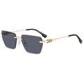 Lunettes sur Grenoble : Lunettes de soleil Dsquared D2 0102/S Lunettes de soleil, Noir/Gris, 58 mm Dor&eacute;