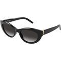Lunettes sur Grenoble : Lunettes de soleil Saint Laurent SL M115 Lunettes de soleil, Noir/Gris, 54 mm