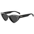 Lunettes sur Grenoble : Lunettes de soleil Moschino MOS006/S/STR Lunettes de soleil, Noir/Gris, 52 mm