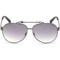 Lunettes sur Grenoble : Lunettes de soleil Dsquared DQ0356 Occhiali da sole, Argent/Fum&eacute;e, 63 mm Argent&eacute;