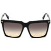 Lunettes de soleil Tom Ford FT0764 SABRINA-02 Lunettes de soleil, Noir/Fum&eacute;e, 58 mm Noir