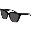 Lunettes sur Grenoble : Lunettes de soleil Balenciaga BB0046S Lunettes de soleil, Noir/Gris, 55 mm