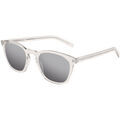 Lunettes sur Grenoble : Lunettes de soleil Saint Laurent SL 28 SLIM Lunettes de soleil, Beige/Argent, 49 mm