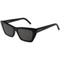 Lunettes sur Grenoble : Lunettes de soleil Saint Laurent SL 276 MICA Lunettes de soleil, Noir/Gris, 53 mm