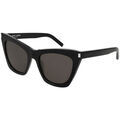 Lunettes sur Grenoble : Lunettes de soleil Saint Laurent SL 214 KATE Lunettes de soleil, Noir/Gris, 55 mm
