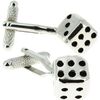 Boutons de manchettes Clj Charles Le Jeune Boutons de manchette D&eacute;s Gris argent Argent&eacute;