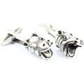 Boutons de manchette sur Grenoble : Boutons de manchettes Tony & Paul Boutons de manchette Hippopotame Gris acier