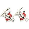 Boutons de manchettes Tony & Paul Boutons de manchette Rudolph rouge et argent