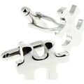 Boutons de manchettes Clj Charles Le Jeune Boutons de manchette Puzzle Gris argent Argent&eacute; Grenoble