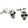 Boutons de manchettes Clj Charles Le Jeune Boutons de manchette T&ecirc;te de mort Gris argent Argent&eacute; Grenoble