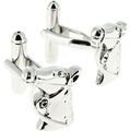 Boutons de manchettes Clj Charles Le Jeune Boutons de manchette T&ecirc;te de cheveaux Gris argent Argent&eacute; Grenoble