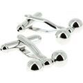 Boutons de manchettes Clj Charles Le Jeune Boutons de manchette Triple Gris argent Argent&eacute; Grenoble