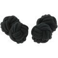 Boutons de manchettes Clj Charles Le Jeune Passementerie RONDO Noir Charbon