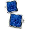 Boutons de manchettes Robert Charles Boutons de manchette Chrysanth&egrave;mes Bleu Bleu Grenoble