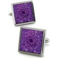Boutons de manchettes Robert Charles Boutons de manchette Chrysanth&egrave;mes Violet Violet Grenoble