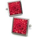 Boutons de manchettes Robert Charles Boutons de manchette Chrysanth&egrave;mes Rouge Rouge Grenoble