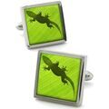 Boutons de manchettes Robert Charles Boutons de manchette Gecko Vert