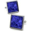 Boutons de manchettes Robert Charles Boutons de manchette Hydrangea Bleu Grenoble