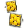Boutons de manchettes Robert Charles Boutons de manchette Citron Jaune Grenoble