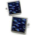 Boutons de manchettes Robert Charles Boutons de manchette Neon Bleu Grenoble