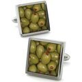 Boutons de manchettes Robert Charles Boutons de manchette Olive Vert Grenoble