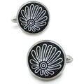 Boutons de manchettes Robert Charles Boutons de manchette Pasadena Noir Charbon Grenoble