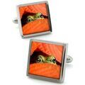 Boutons de manchettes Robert Charles Boutons de manchette Grenouille Orange Grenoble