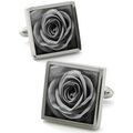 Boutons de manchette sur Grenoble : Boutons de manchettes Robert Charles Boutons de manchette Fleur de rose Gris