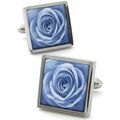 Boutons de manchettes Robert Charles Boutons de manchette Fleur de rose ice blue Grenoble