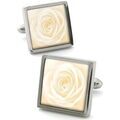 Boutons de manchette sur Grenoble : Boutons de manchettes Robert Charles Boutons de manchette Fleur de rose Beige ivoire