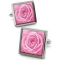 Boutons de manchettes Robert Charles Boutons de manchette Fleur de rose Rose Grenoble