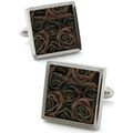 Boutons de manchettes Robert Charles Boutons de manchette Fleur de rose Marron intense Grenoble