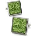 Boutons de manchettes Robert Charles Boutons de manchette Fleur de rose Vert Academicien Grenoble