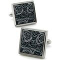 Boutons de manchette sur Grenoble : Boutons de manchettes Robert Charles Boutons de manchette Fleur de rose Gris souris