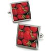 Boutons de manchettes Robert Charles Boutons de manchette Fraise Rouge