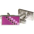 Boutons de manchettes Tyler & Tyler Boutons de manchette Disco Silver Violet