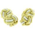 Boutons de manchettes Clj Charles Le Jeune Passementerie RONDO jaune Citron Grenoble