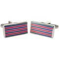 Boutons de manchettes Tyler & Tyler Boutons de manchette Pinstripe Rose Grenoble