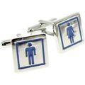 Boutons de manchettes Clj Charles Le Jeune Boutons de manchette WC Bleu Grenoble