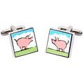 Boutons de manchette sur Grenoble : Boutons de manchettes Sonia Spencer Boutons de manchette cochon Rose