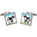Boutons de manchettes Sonia Spencer Boutons de manchette vache Blanc Grenoble